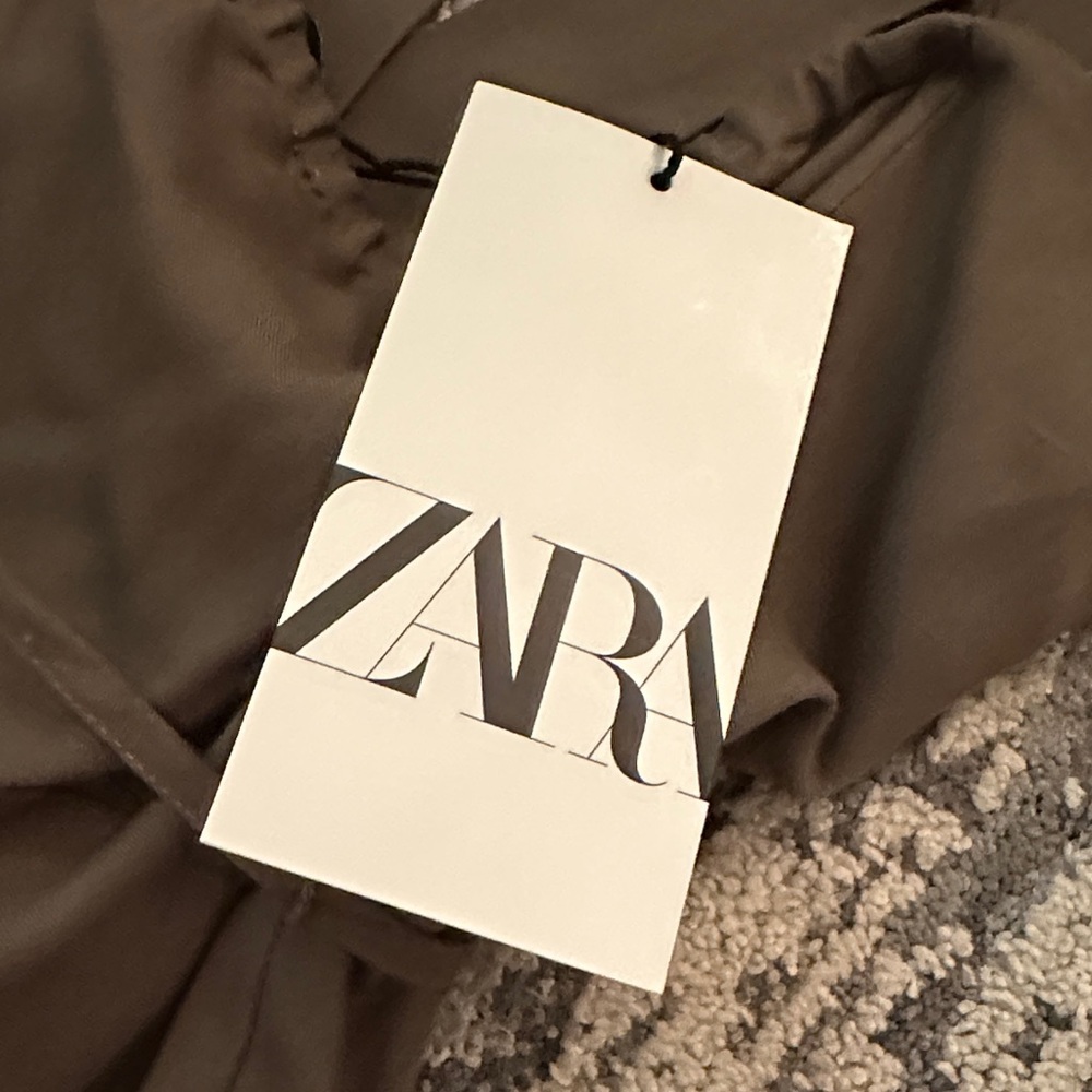 Zara Olive Brown Backless Halter Maxi Dress - Picture 4 of 5